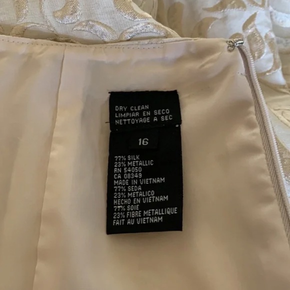 JONES NEW YORK CREAM SILK SKIRT SUIT 16 WEDDING MOTHER OF BRIDE - Picture 12 of 12